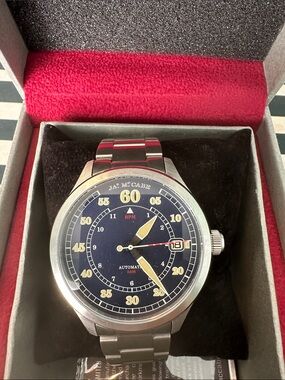 Men's Navy Dial Stainless Steel Automatic Watch